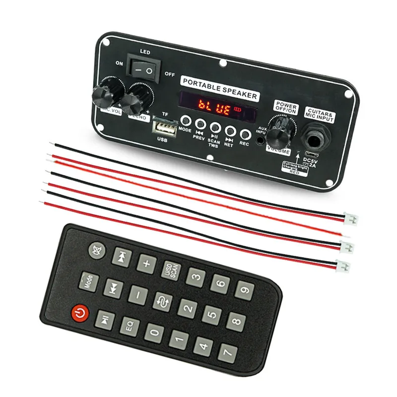 Bluetooth 5.0, MP3, WAV, APE, 20W, Amplificador,