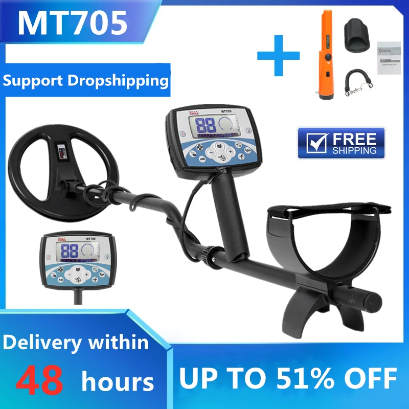 Mt705 Metal Detector Pinpointer 270Mm 18.75Khz Bobina Di Ricerca Impermeabile Rilevatori D'Oro Treasure Hunter Tracker Metal Finder