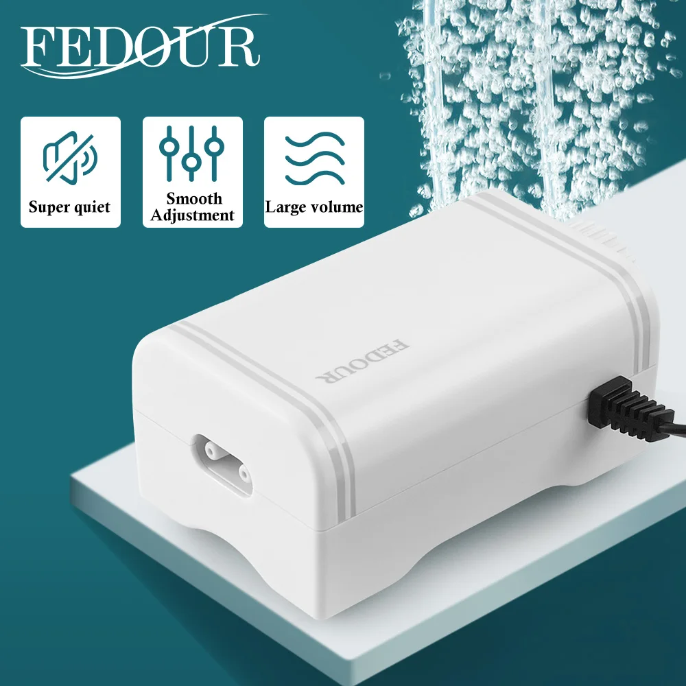 FEDOUR 80GPH Aquarium Air Pump, Ultra Quiet Oxygen Pump For