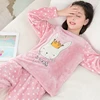 Fleece Pajamas For Boy Flannel Warm Pyjamas Kids Thicken Cartoon Teens Sleepwear Cute Big Boys Girls Night Clothes 10 12 14 16Y 4
