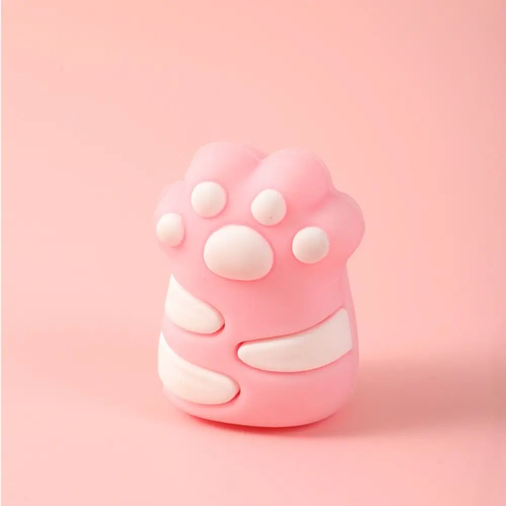 미니 고양이 발 모양의 수동 연필 깎이 단일 구멍 스케치 연필 절단 도구 PVC 쓰기 연필 커터 문구