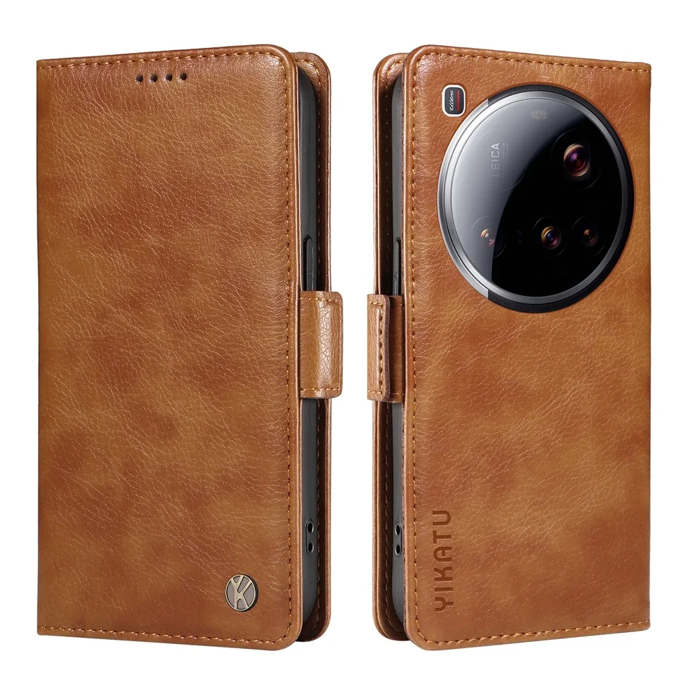 Luxury Magnetic Leather Wallet Phone Case with Card Slot