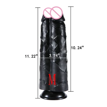 Erotic Big Soft Double Dildo Realistic Suction Cup Large Penis Lesbian 12.4inch Huge Two Dildos For Women Gay Intimacy Sex Toys Suppliers Erotic Big Soft Double Dildo Realistic Suction Cup Large Penis Lesbian 12 4inch Huge Two Dildos