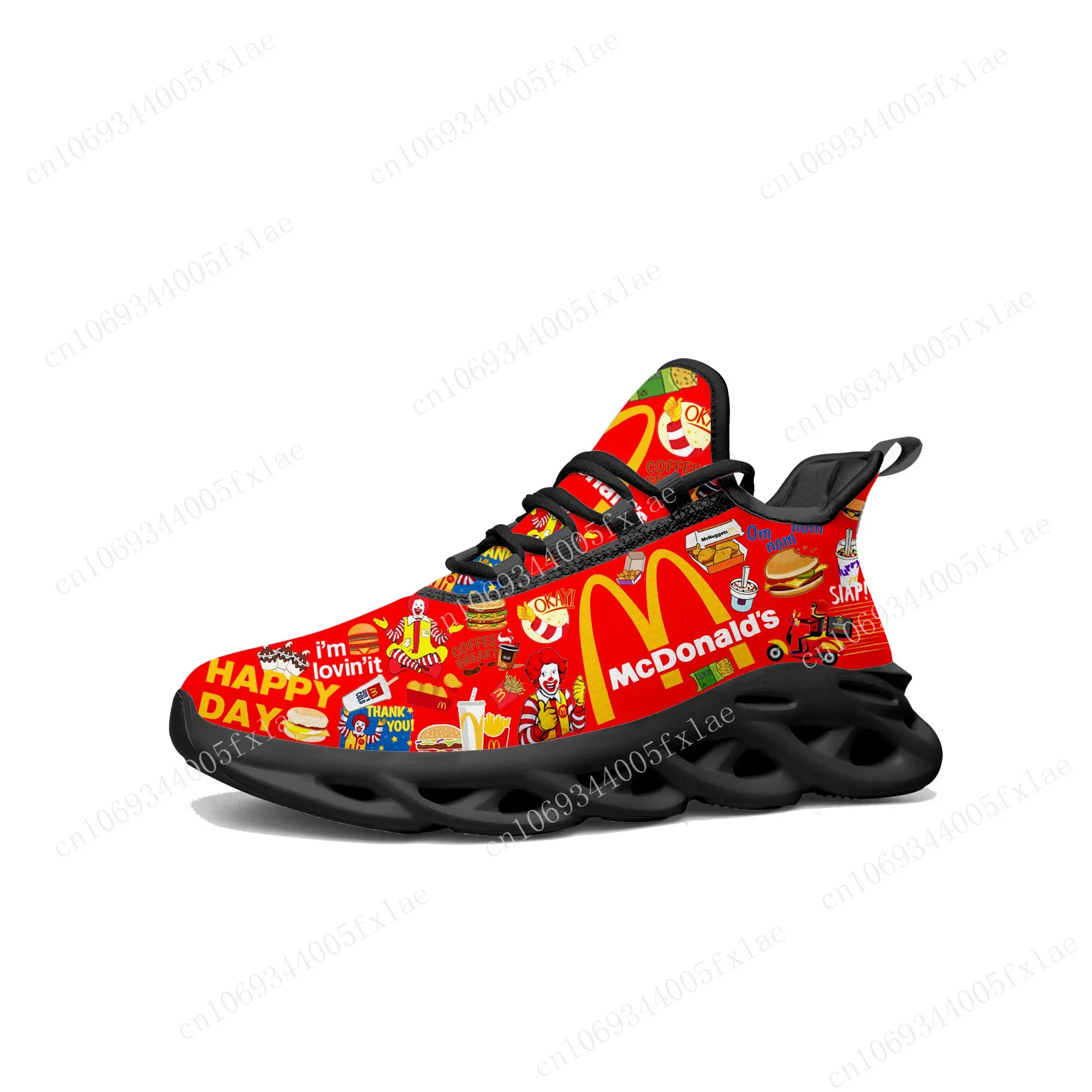 Mc-Mcdonalds Flats Sneakers Uomo Donna Scarpe Da Corsa Sportive Sneaker Di Alta Qualità Personalizzazione Scarpe Stringate Calzature In Rete Nere