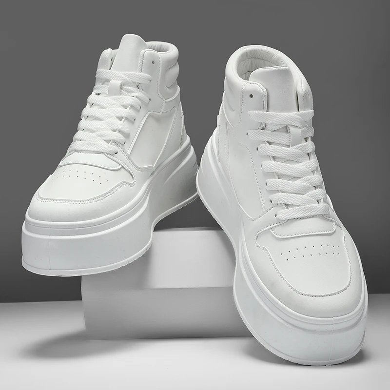 

Classic Leather Men White Sneakers Breathable comfort Casual Shoes Men Fashion Outdoor Walking Shoes