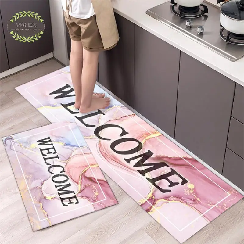 

Kitchen Floor Mats Welcome Long Carpet for Living Room Entrance Modern Bedroom Bathroom Anti-Skid Doormat Home Decorative Rugs