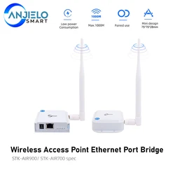WIFI Halow Standard Network Bridge Wireless 20dbi Access Point for IP Cameras Desktop PC Computer 1Km Signal Transmission