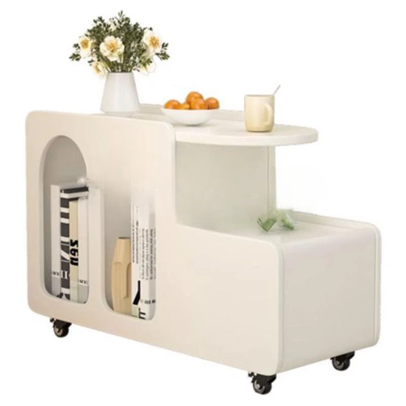 

Фотостолик для гостиной, мебель, современные шкафы, кремовый стильный столик для хранения, Диванный стол на колесиках