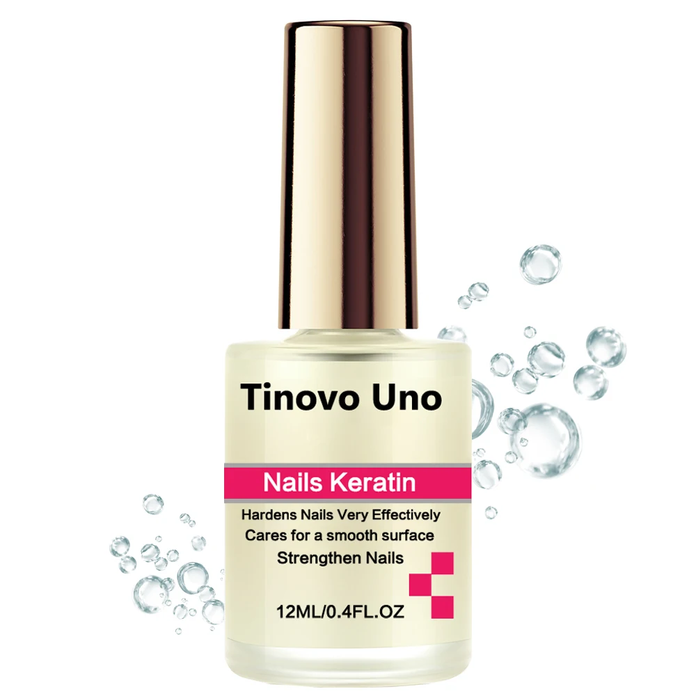 Tinovo Uno Nail Growth Keratin Formula Nail Strengthener Hardener for Repair Thin Brittle Nails Top Coat Finish Serum Polish 3