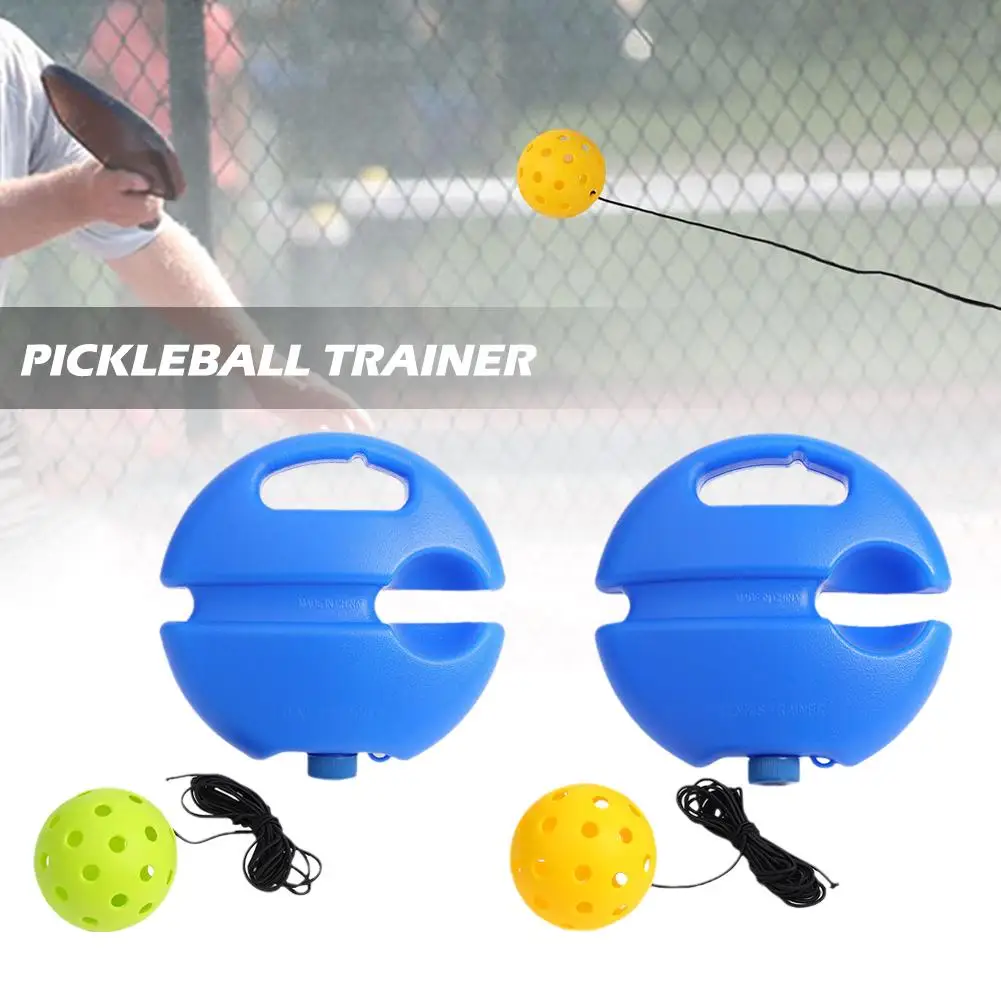 Singleplayer Pickleball Oefentool Met 40 Holes Outdoor Pickleball Trainer Voor Beginners Trainer Rebounder Oefenuitrusting