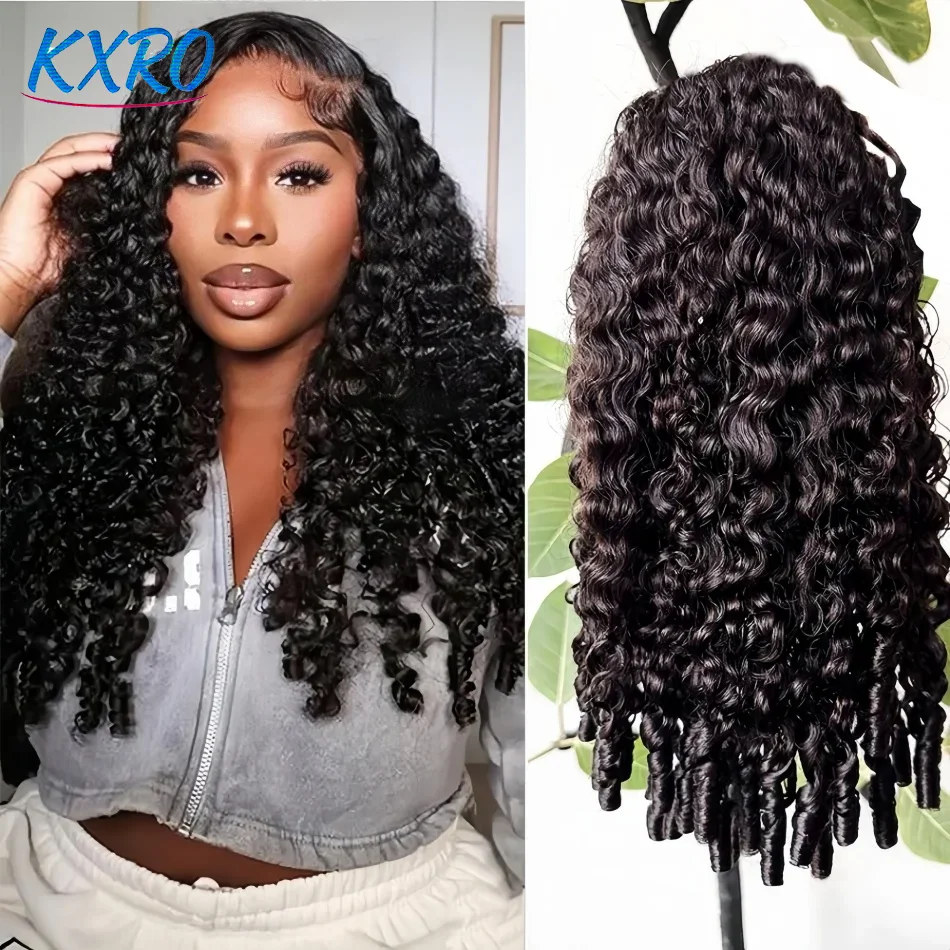Glueless Burmese Curly Human Hair Wig Ready to Wear 13x4 Deep Wave Curly Lace Front Human Hair Wigs For Woman on Clearance Sale 1