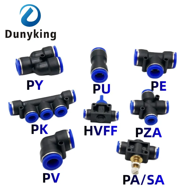 Pneumatic Fitting Pipe Connector Tube Air Quick Fittings Water Push In Hose Couping 4mm 6mm 8 10