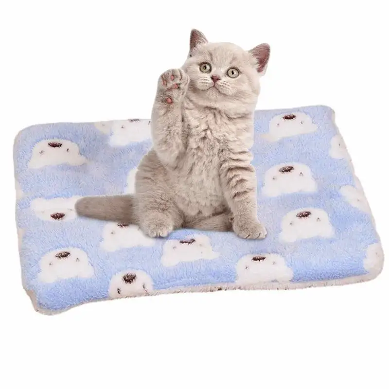 

Calming Blanket For Cats Fluffy Flannel Pet Blanket Cushion Soft And Warm Machine Washable Sleeping Mat For Dogs Cats Cold