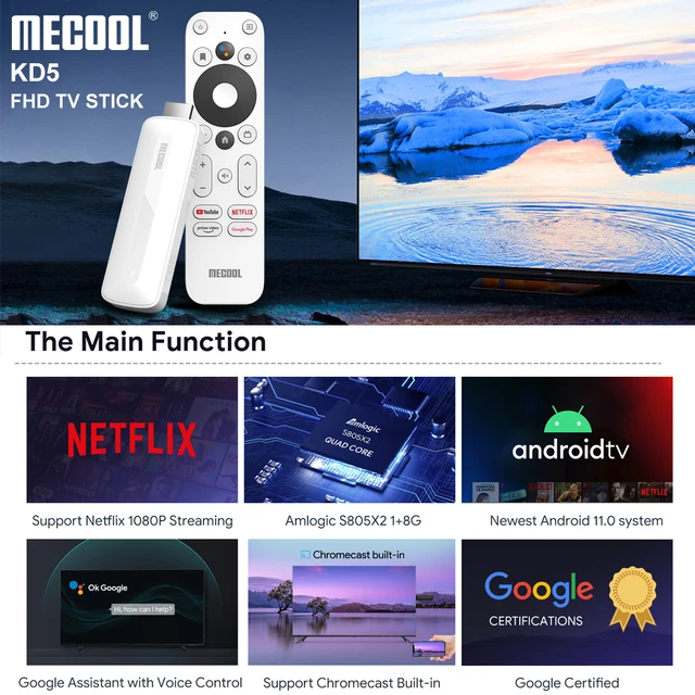 4K Google TV Stick Netflix & Google Certified TV Dongle – Android TV Box  Manufacturer Supplier