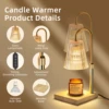 Table Lamps Led Candle Warmer Lamp for Home Decor Aromatherapy Melting Wax Night Light With Timer Dimming Desk Lights Girl Gift 5
