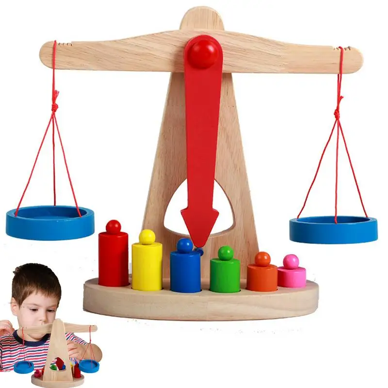 

Весы игрушечные весы с подсчетом, игрушка с 6 весами, математические игрушки для детей для балансировки, развивающие математические блоки