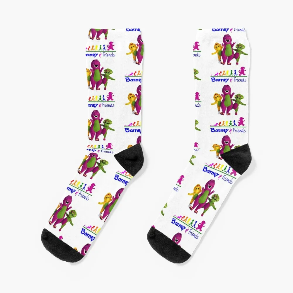 Barney the dinosaur and friends Socks winter thermal socks cartoon socks Socks For Women Men's
