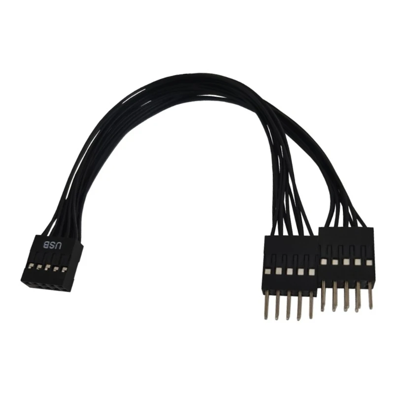 

USB 9Pin Female to Twin 9Pin Male Splitter Adapter Mainboard USB Connector Adapter Shielded Drop Shipping