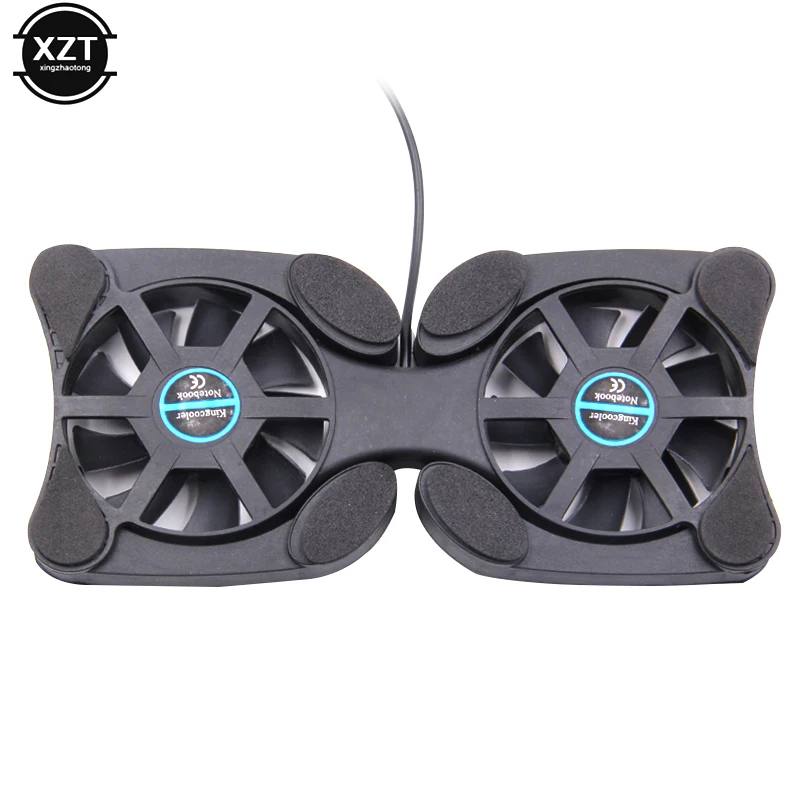 Foldable USB Cooling Fan CPU Cooler Mini Octopus Cooler Pad Quiet Stand Double Fans 7-15 inch Notebook Computer Laptop mini fan cooling fan mini exhaust fan