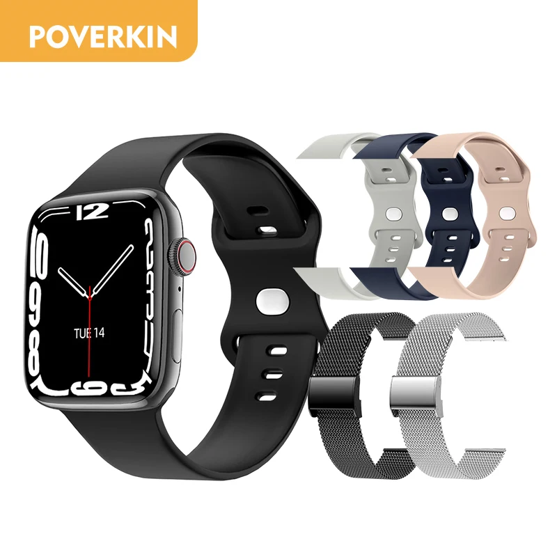 POVERKIN 2022 NEW Smart Watch Men Women Bluetooth Call Smartwatch NFC Door Access Control Fitness Tracker For Apple&Android 