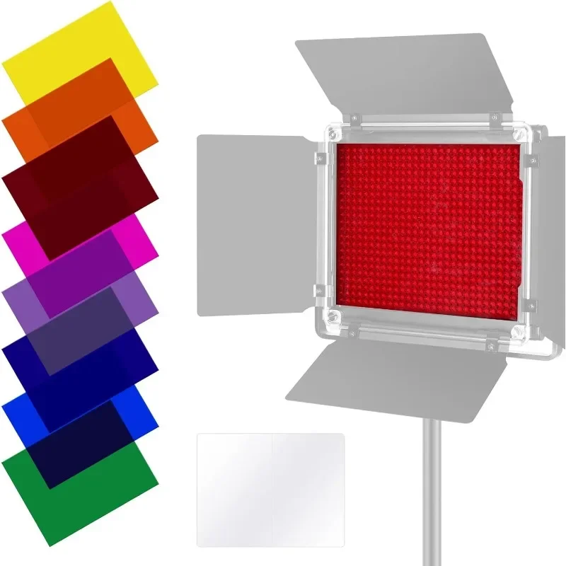 8팩 조명 컬러 필터 660 LED 비디오 조명용 8개의 컬러 보정 필터