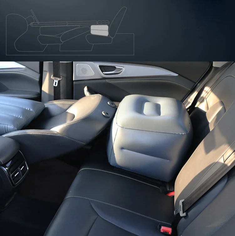 Car Inflatable Air Bed Accessories Front Seat Cushions Pad Inflatable Stool Car Reclining Booster Cushion Sleeping Mattress