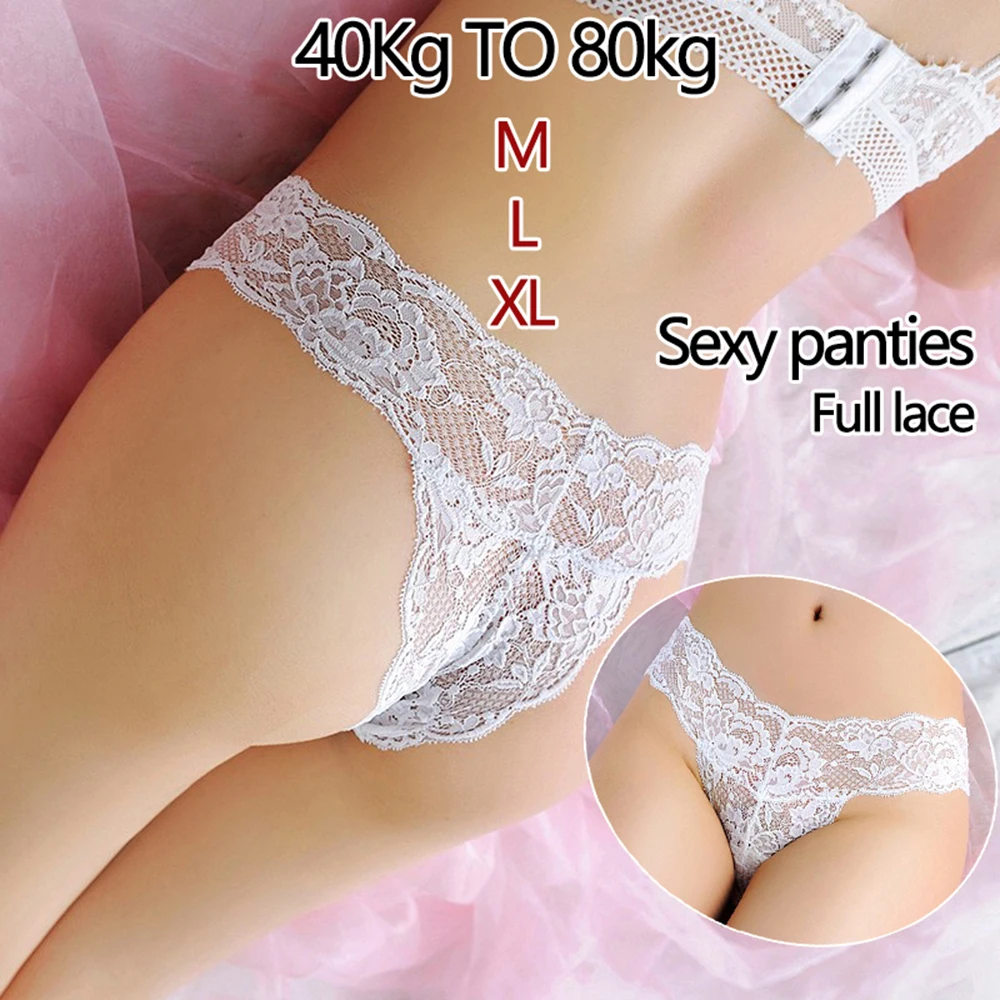 

1-2pcs Sexy Lace Panties Plus Size Underpanties Women Fashion Breathable Briefs High Quality Thong Hot Sale Low Waist Underwear