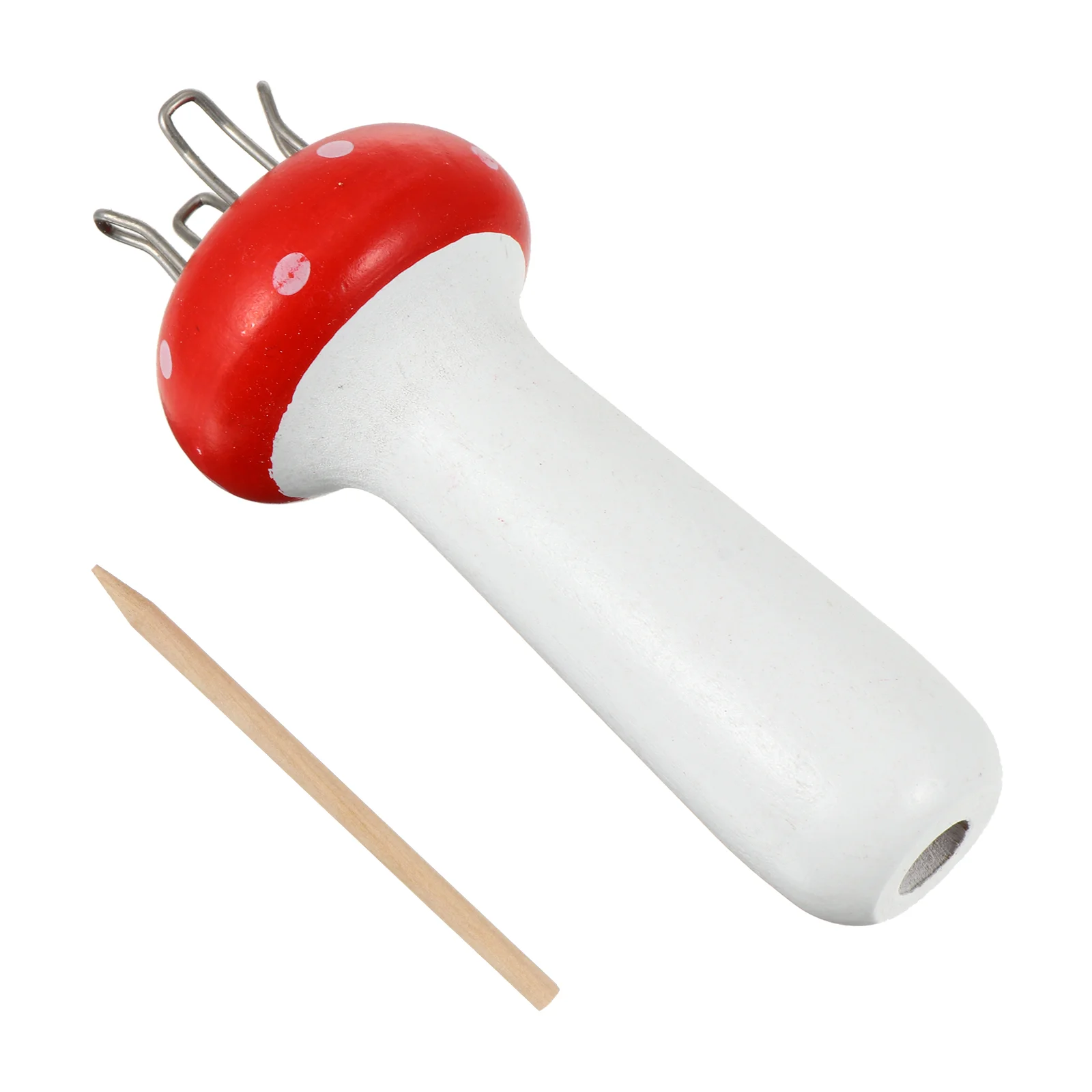 

Crafts Knitter Knit Spool Loom Mushroom Shaped Knitter Wood Mini Knitted Knitting Weaving Tool Diy Tube Scarf Strap Rope