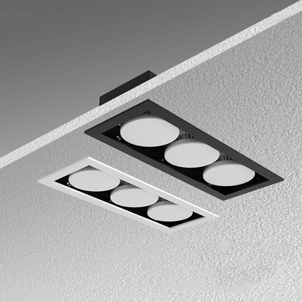 

LED Recessed Ceiling Square Downlight Replaceable GX53 LED Lamp LED Spot Light with For Living Room Bedroom Balcony