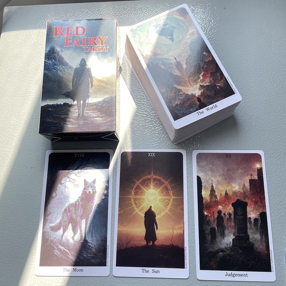 Tarot Cards for Beginners with Guide Book English Oracle Deck 12x7cm 350 GSM Paper Prophet 12x7cm Taro