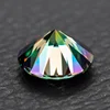 Moissanite Stone Round Cut Rainbow Purple Gemstone Lab Grown Diamond for DIY Jewelry Making Materials with GRA Certificate 4