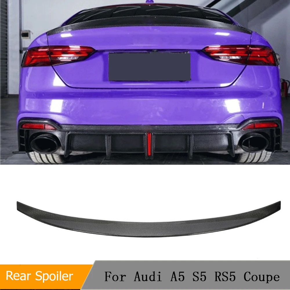 For Audi A5 S5 RS5 Rear Boot Trunk Spoiler Lip Wing Sport Trim Lid