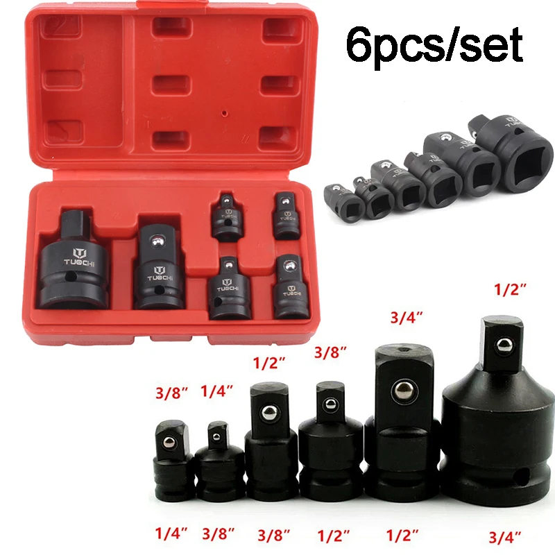 Socket Converter Adaptor Set for Hand Wrench Tool Set Reducer Adapter 1/4 1/2 3/8 3/4 for Car