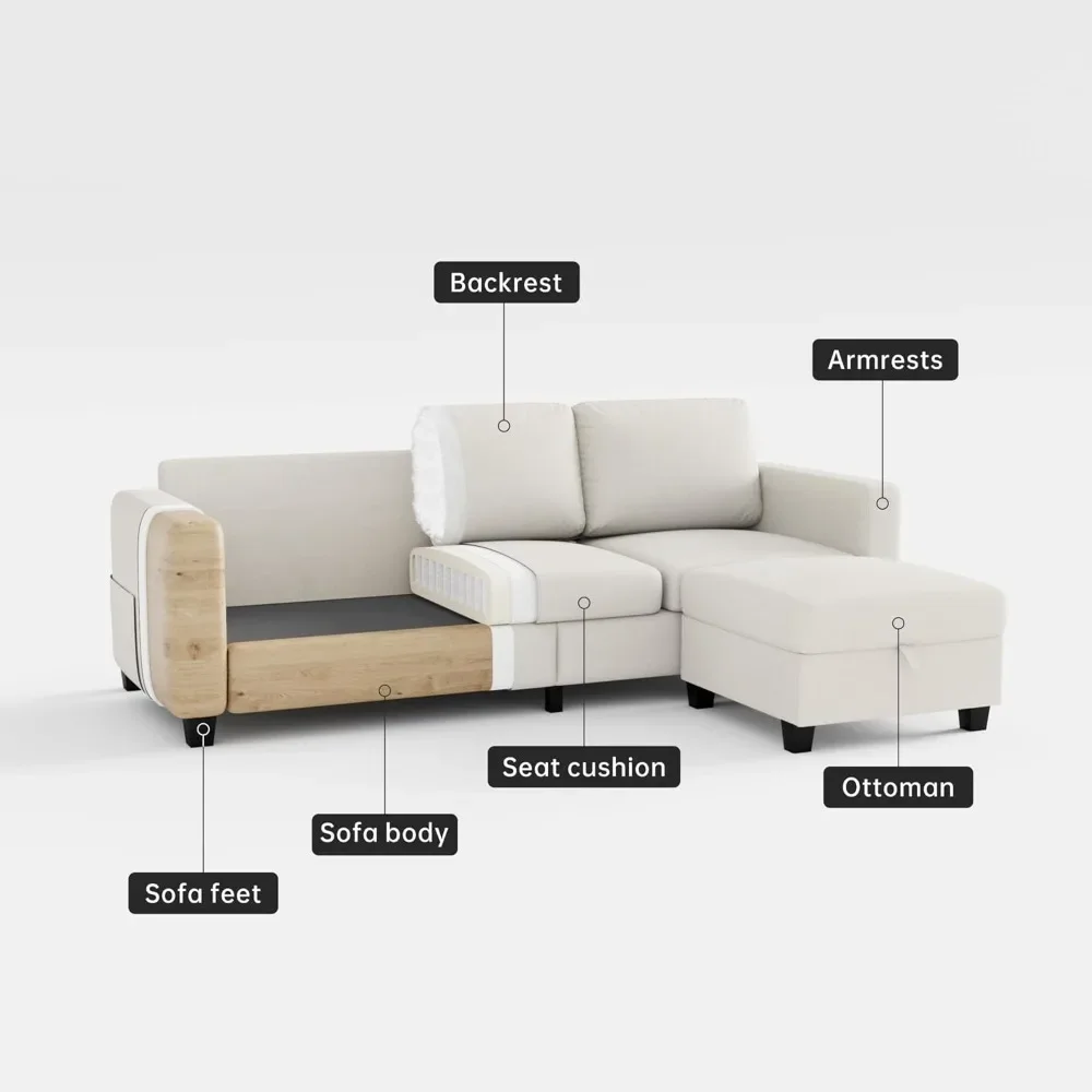 L-Shaped Modular Sectional Sofa 2