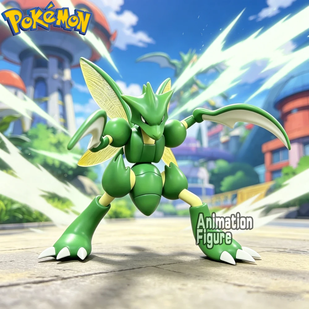 11cm/4,33 Zoll Anime Pokémon Figur Scyther Actionfiguren PVC-Statue Desktop-Ornament Sammlermodell Spielzeug Geschenke