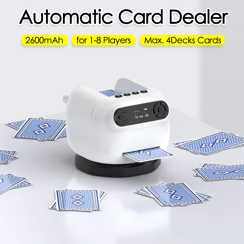 Automatic Cards Dealer 360° Rotating Cards Distribution Machine 2600mAh ...