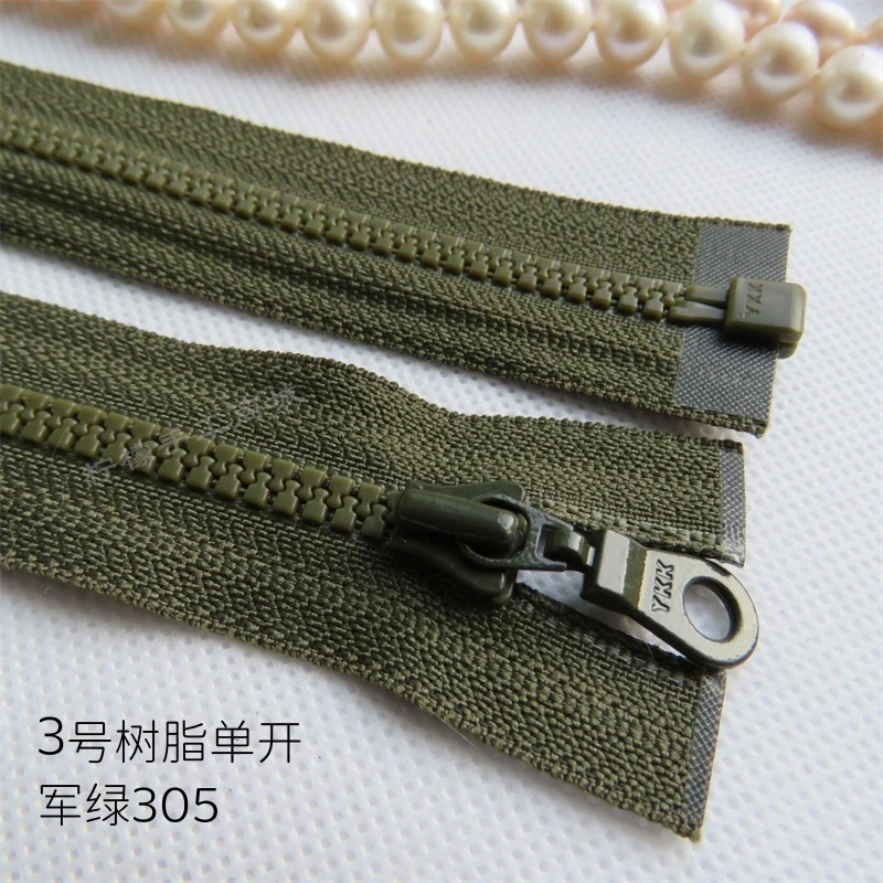 

Customized 3rd YKK Zipper Resin Single Open 20-70cm Military Green-light Coat Down JacketPlacket Hat