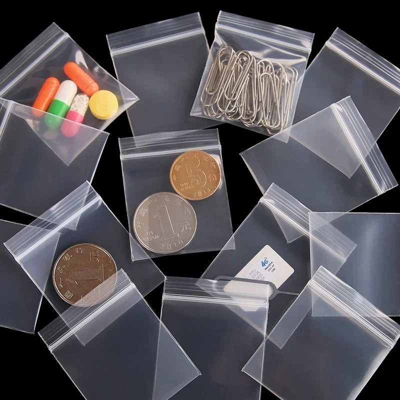 100 Small Clear Ziplock Bags - 3x4 Inch Resealable Plastic Pouches For Jewelry, Cards, Crafts & More