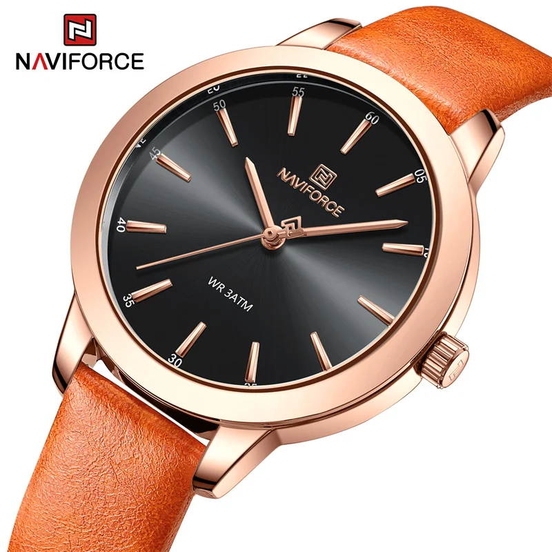 

NAVIFORCE 2022 Luxury Brand Women Quartz Leather Watches For Women Watch Ladies Fashion Dress Wrist Watch Clock Relogio Feminino