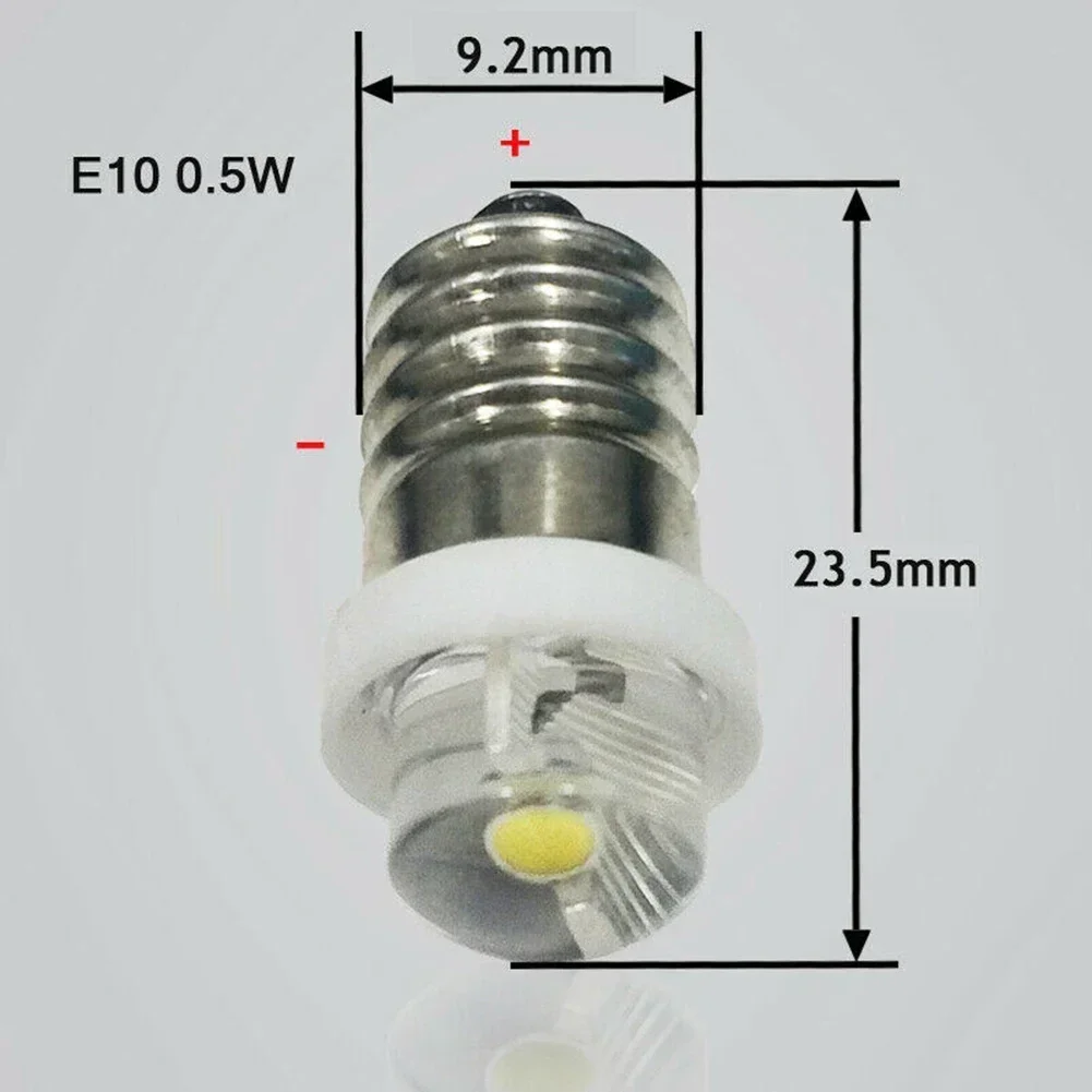 White LED E10 Replacement Bulb For Flashlight Lantern Emergency-Lamp Torches 3/4.5/6V 0.5W 6000K torch led bulb