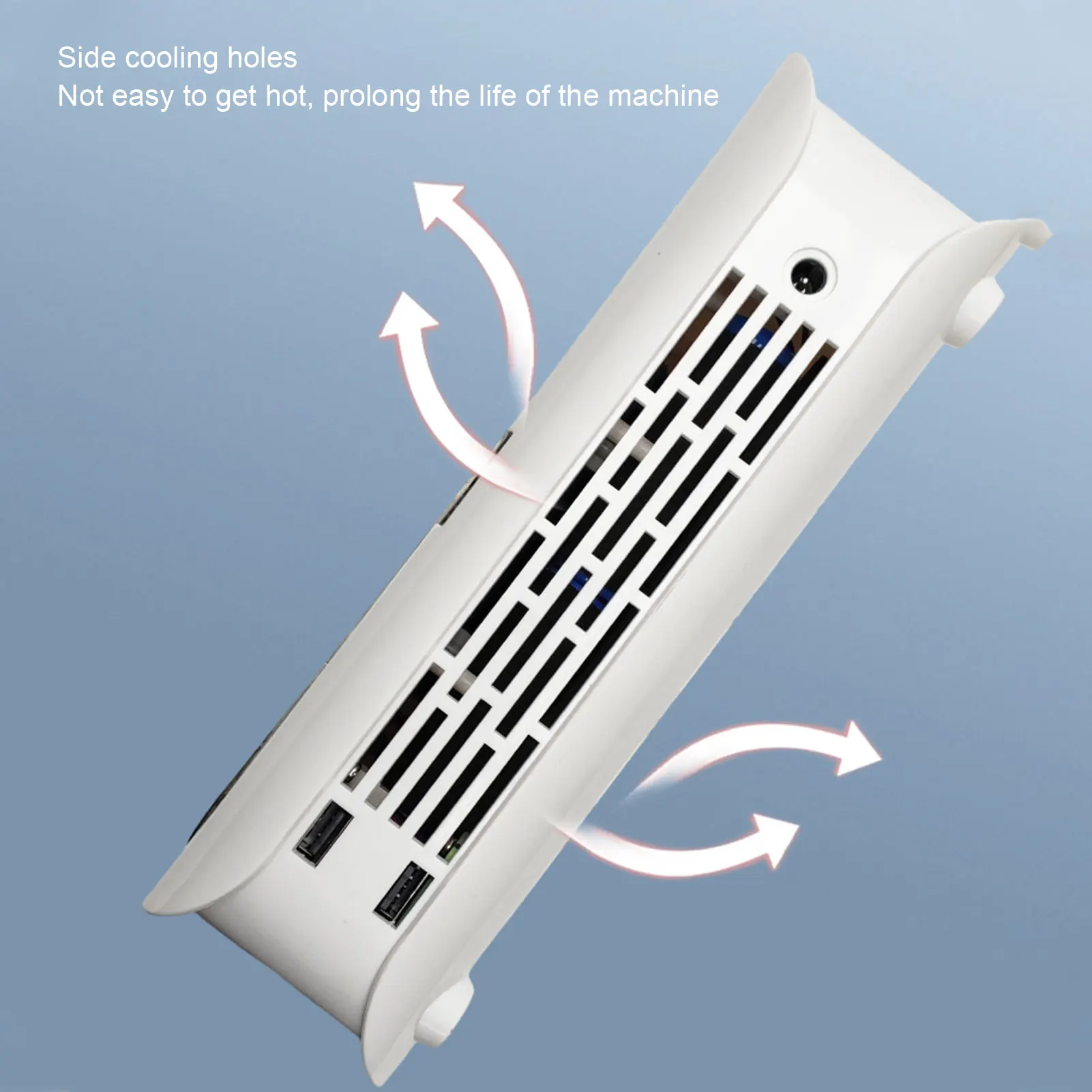 Nail Vacuum Dust Collector Strong Suction Quiet White Nail Fan Dust Collector 60W Stepless Speed Adjustable for Nail Polishing 6