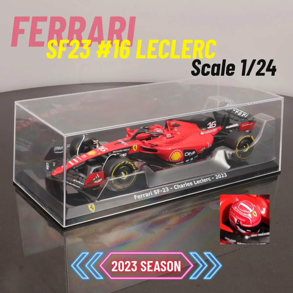 

Bburago 1:24 F1 2023 Ferrari SF23 #16 Leclerc Car Model Replica Formula 1 Miniature Art Collection Gift Boy Toy