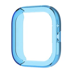 TPU Screen Protector Case & Frame Bumper for Smartwatch - Protective Cover (Transparent Blue)