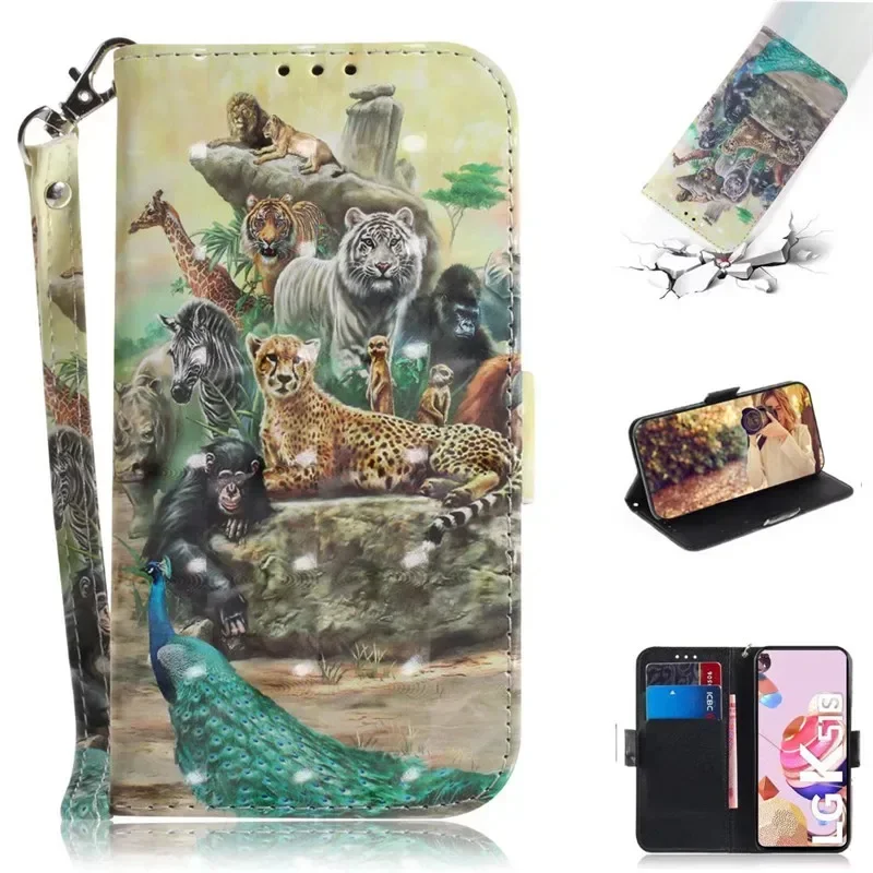 Geometric Textile Pattern Magnetic Wallet Leather Phone Case Cover