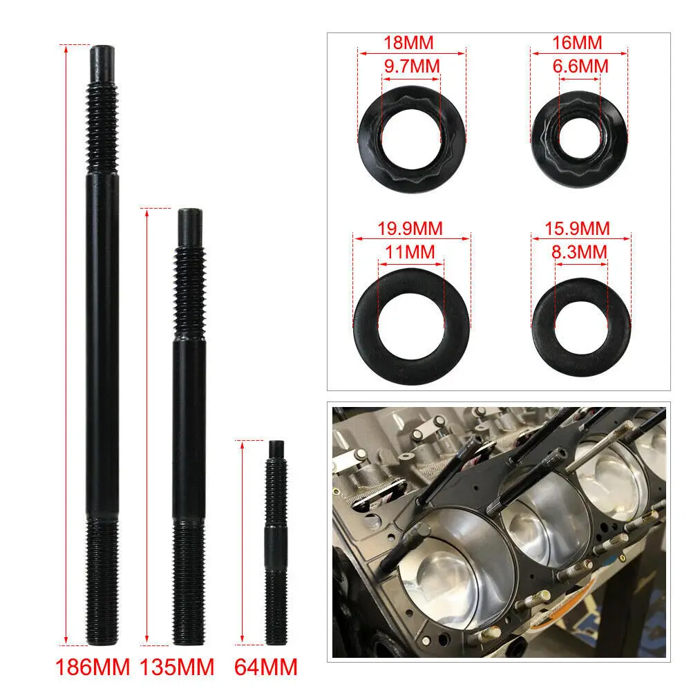 ARP 234-4316 헤드 스터드 키트 12포인트 (1997-2003년형 쉐보레 LS1 4.8L 5.3L 5.7L 6.0L 엔진 실린더 스터드 볼트) 고성능 자동차 부품