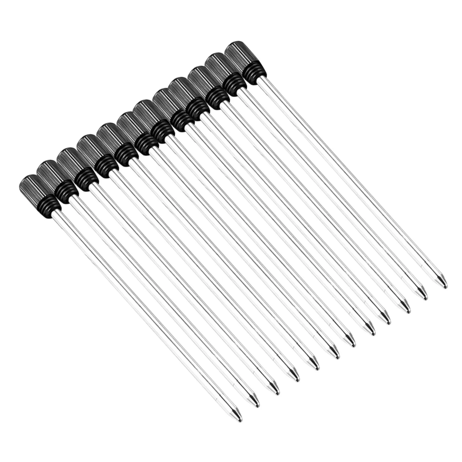12Pcs 금속 볼펜 리필 파인 포인트 7Cm 검정 잉크 부드러운 쓰기 리필 크로스 및 기타 브랜드 펜과 호환 가능
