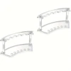 Pen Holder, 2 Pieces 6-Slot Pen Display Stand Multifunctional Acrylic Display Stand Eyebrow Pen Stand Makeup Brush Rack Organize 1