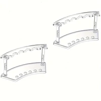 Pen Holder, 2 Pieces 6-Slot Pen Display Stand Multifunctional Acrylic Display Stand Eyebrow Pen Stand Makeup Brush Rack Organize 1