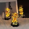 Graduation season gift small sunflower plastic set Mother\'s Day send wife send mother Valentine\'s Day eternal flower gift Birthd 3