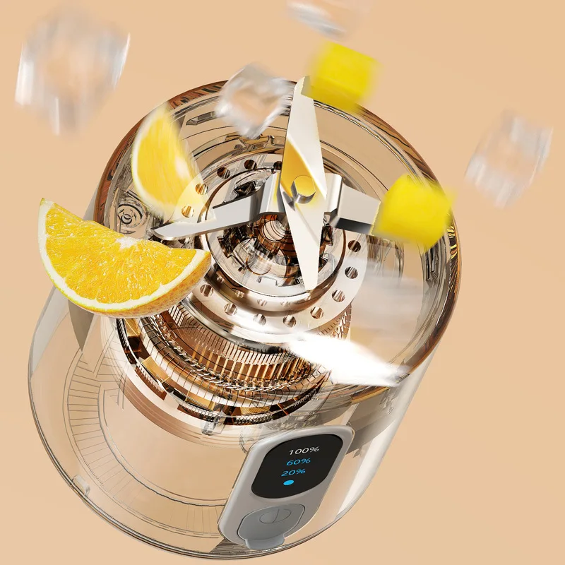 New Portable Juicer Dual-use Juice Cup USB 4000mAh Battery Indoor Outdoor Fruit Blender 300W Smoothie Juice Bottle Cup Blender